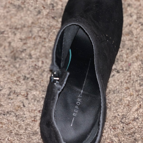 Studded black suede heeled boots - Picture 5 of 6